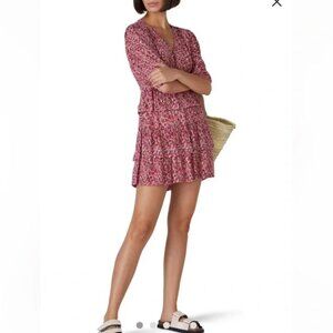 ba&sh Nina Tiered Crepe Dress